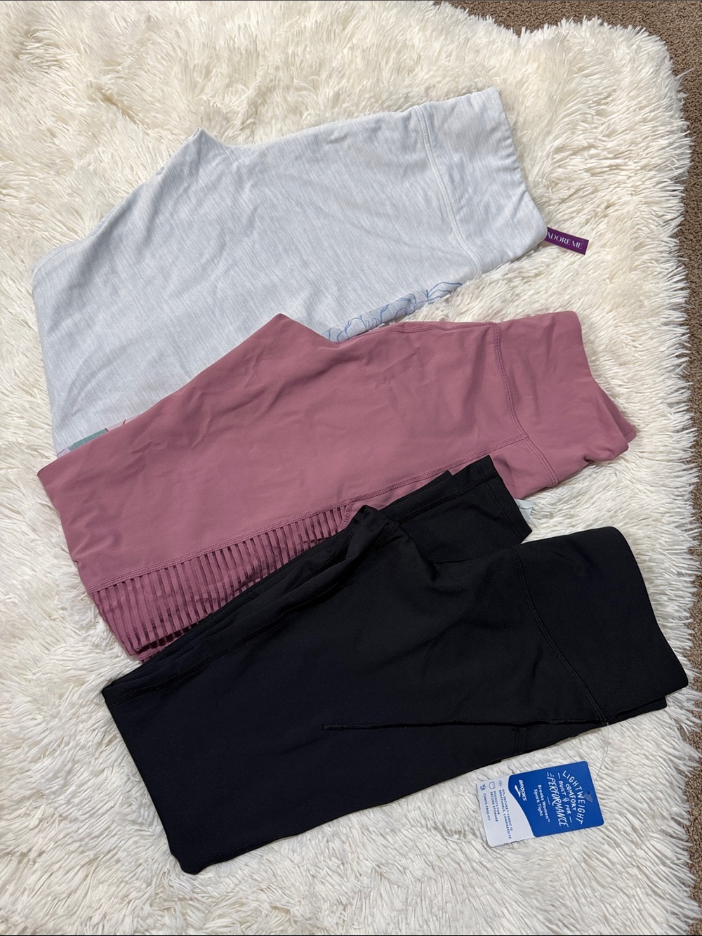 Brooks Women's Legging Set - Black, Mauve & Light Gray